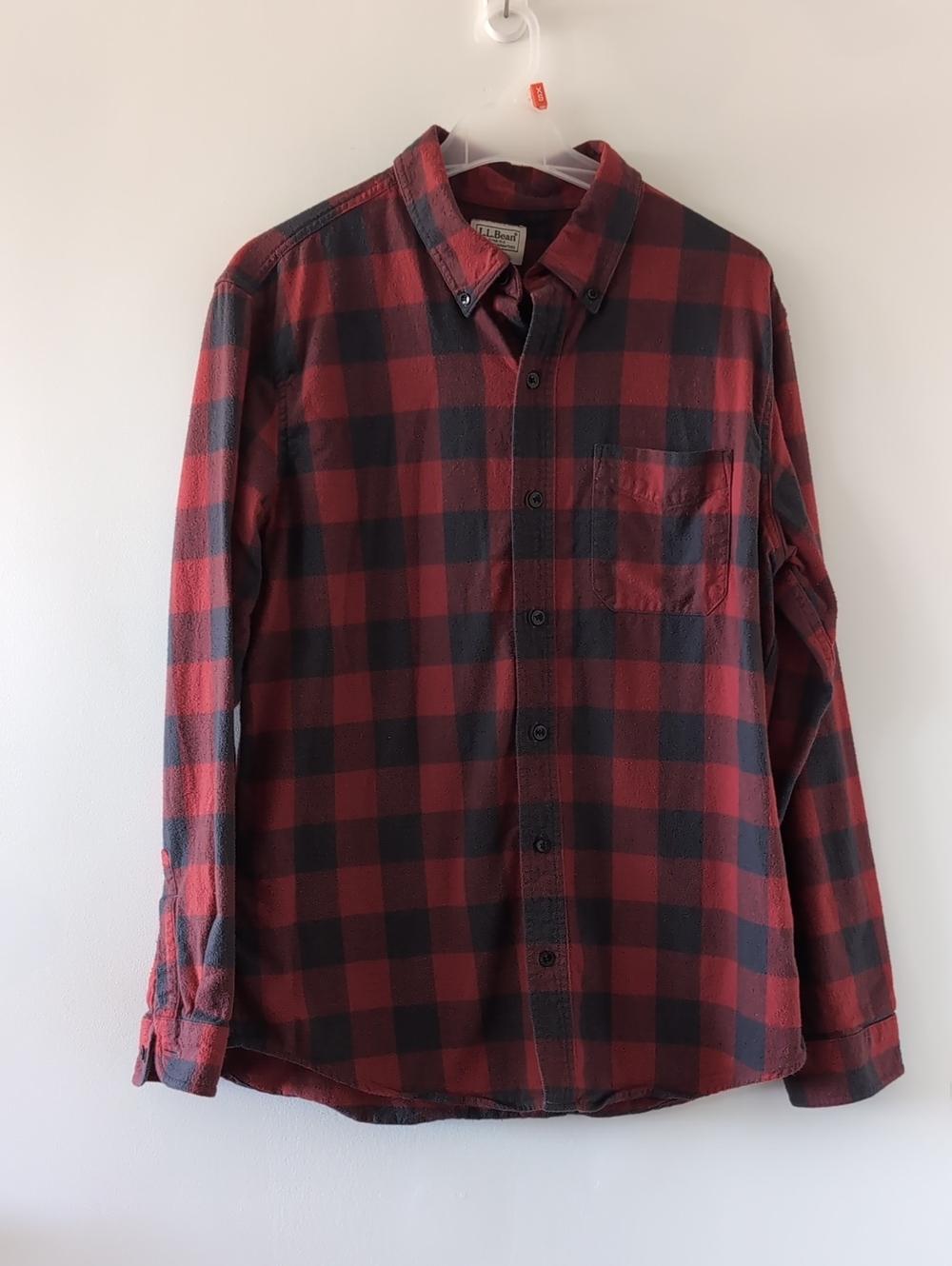 L.L. Buffalo Plaid Button-Down Flannel Shirt Size L